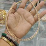 Premium Multi-Layer Tricolor Hasli Necklace – Gold, Silver & Rose Finish