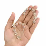 Floral CZ Stone Gold Plated Ear Cuff