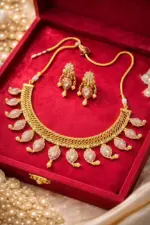 Two Sided Jalebi Design Jadau Kundan Necklace Set