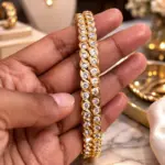 Traditional Panchaloham Stone-Studded Bangles – Elegant Classic Design