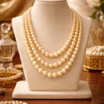 Classic Three-Layer Pearl Necklace – Elegant Statement Jewellery