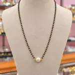 Black Beaded Mangalsutra with Swaroski Pearl