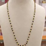 Black Beads Gold-Plated Kattuteega Chain