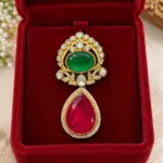 Emerald & Ruby Stone Designer Pendant