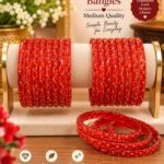 Medium Quality Raindrop Glass Bangles – Limited Colours Available
