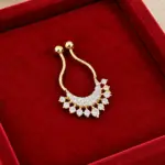 Premium CZ Stone Gold-Plated Septum Nose Ring