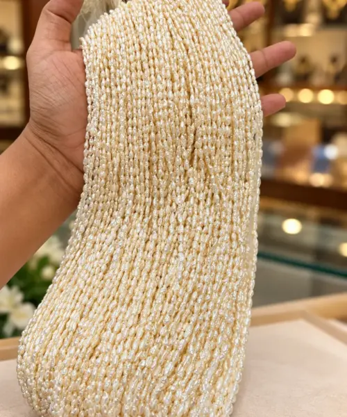 Ivory White Rice Pearl Beads Strands for Jewellery Making