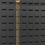 Kundan Back Hair Accessory with Pearl Chains and Green Bead Drops