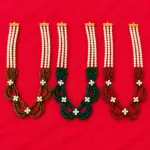 Pearl & Hydro Beads Multi-Strand Necklace with Floral Accents – 3 Colour Options